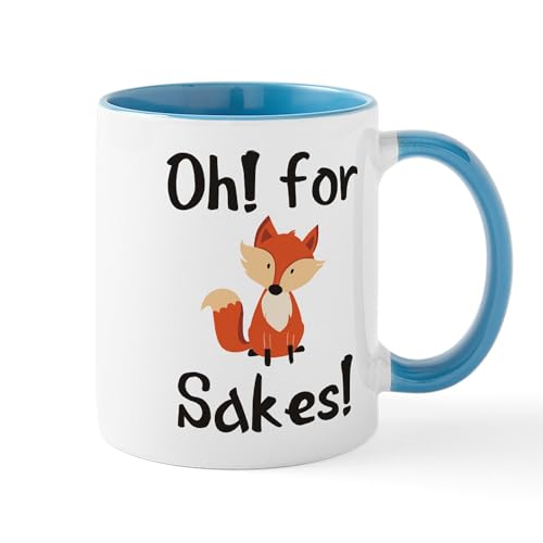 White/Blue Inside - OH! FOR FOX SAKES! Mugs