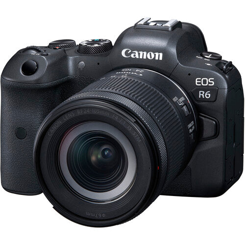 Canon EOS R6 Full Frame Mirrorless Camera with RF 24-105mm f/4-7.1 Lens Kit - 64GB SD Card, Camera Case, Extra Battery, Charger & Accessories - Perfect for Travel, Vlogging & Professional Photography