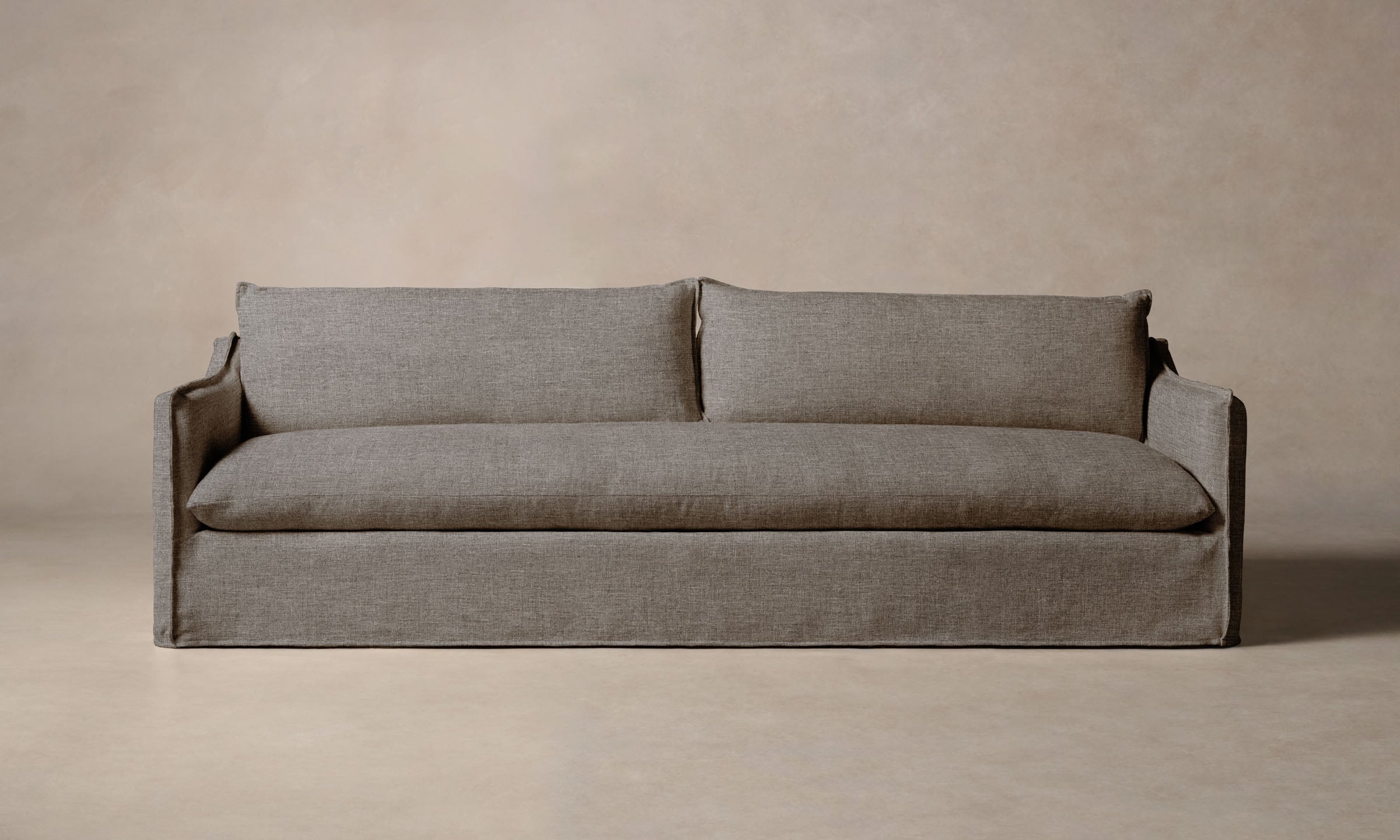 Premium The Dune Sofa - Heritage Belgian Linen Upholstery in Agate Gray | Modern Living Room Centerpiece for Cozy Home & Stylish Office Spaces