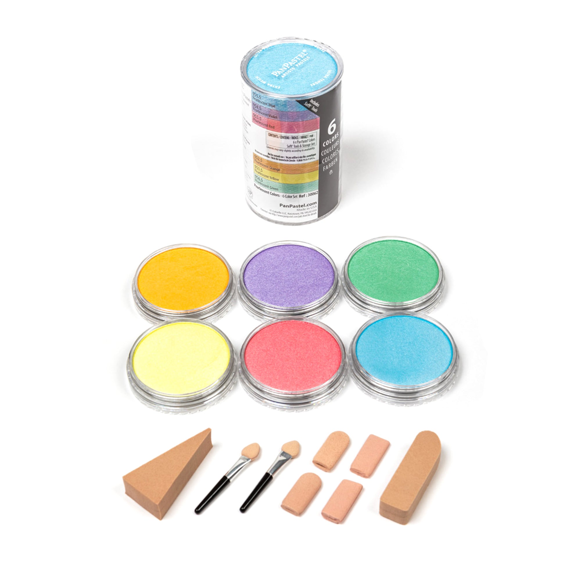 6-Color PanPastel Pearlescent Artist Set - Soft Pastels for Drawing, Painting & Mixed Media Art | Ideal for Professional Artists & Beginners