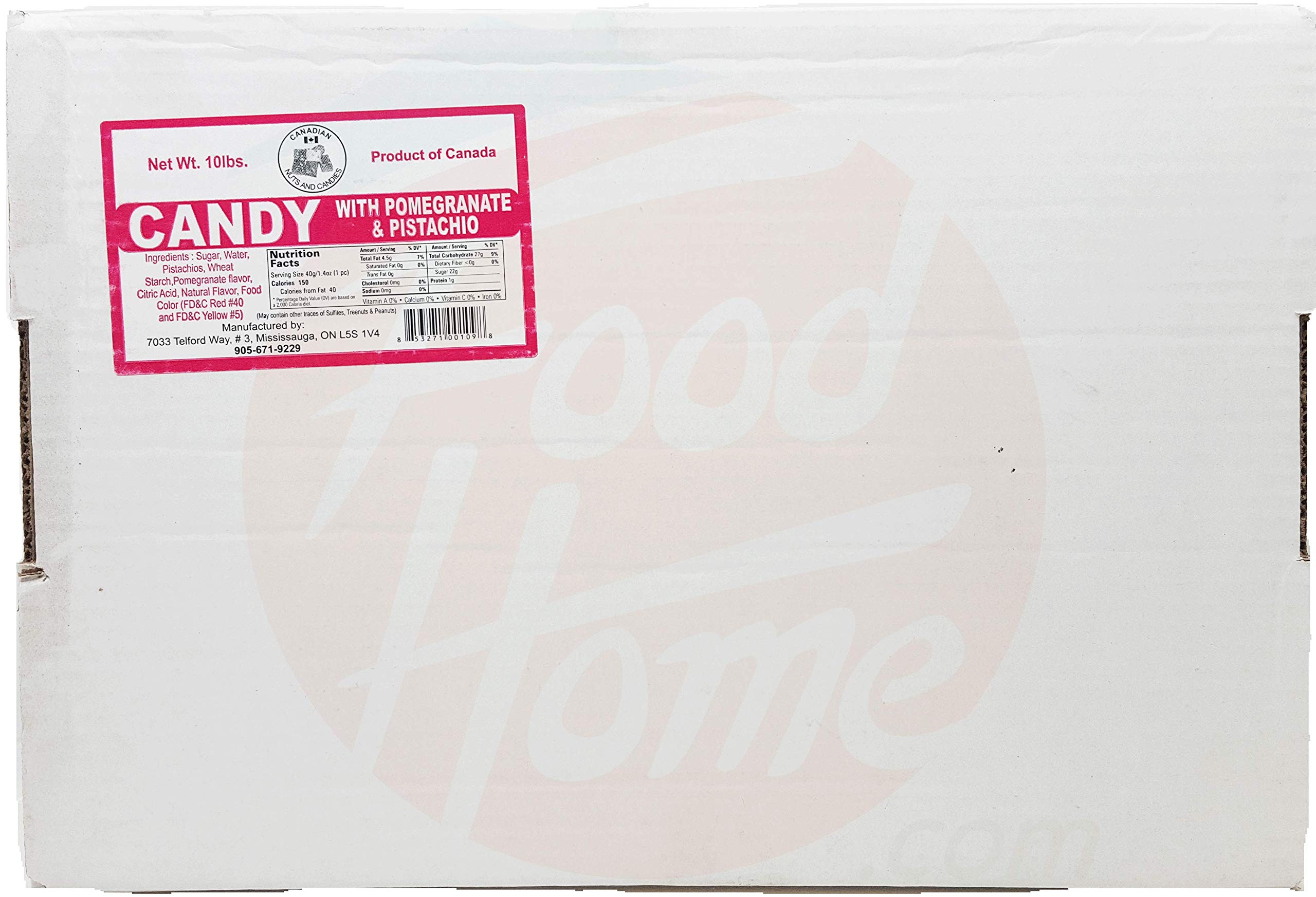 Master Delight Malban Bulk Soft Candy with Pomegranate & Pistachios - Individually Wrapped 10-lb Box - Perfect for Parties, Gifts & Office Snacks