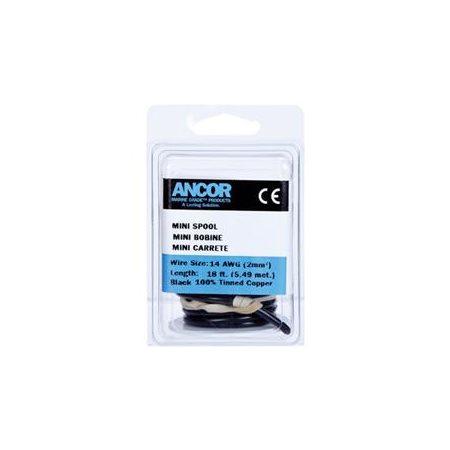 Premium 14AWG Black Tinned Copper Wire - 18 Feet for DIY Electronics, Solar Panels & Marine Wiring