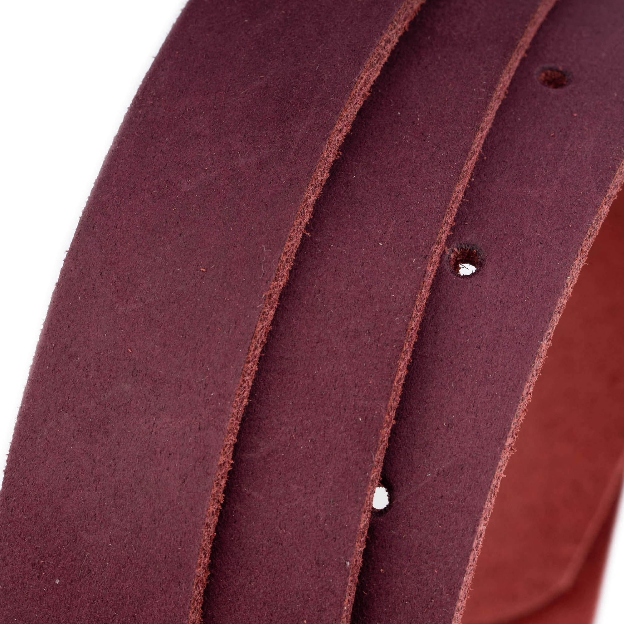 2.5 cm Soft Burgundy Leather Belt Replacement Strap for Montblanc Buckles - Premium Dress Belt for Business & Formal Occasions