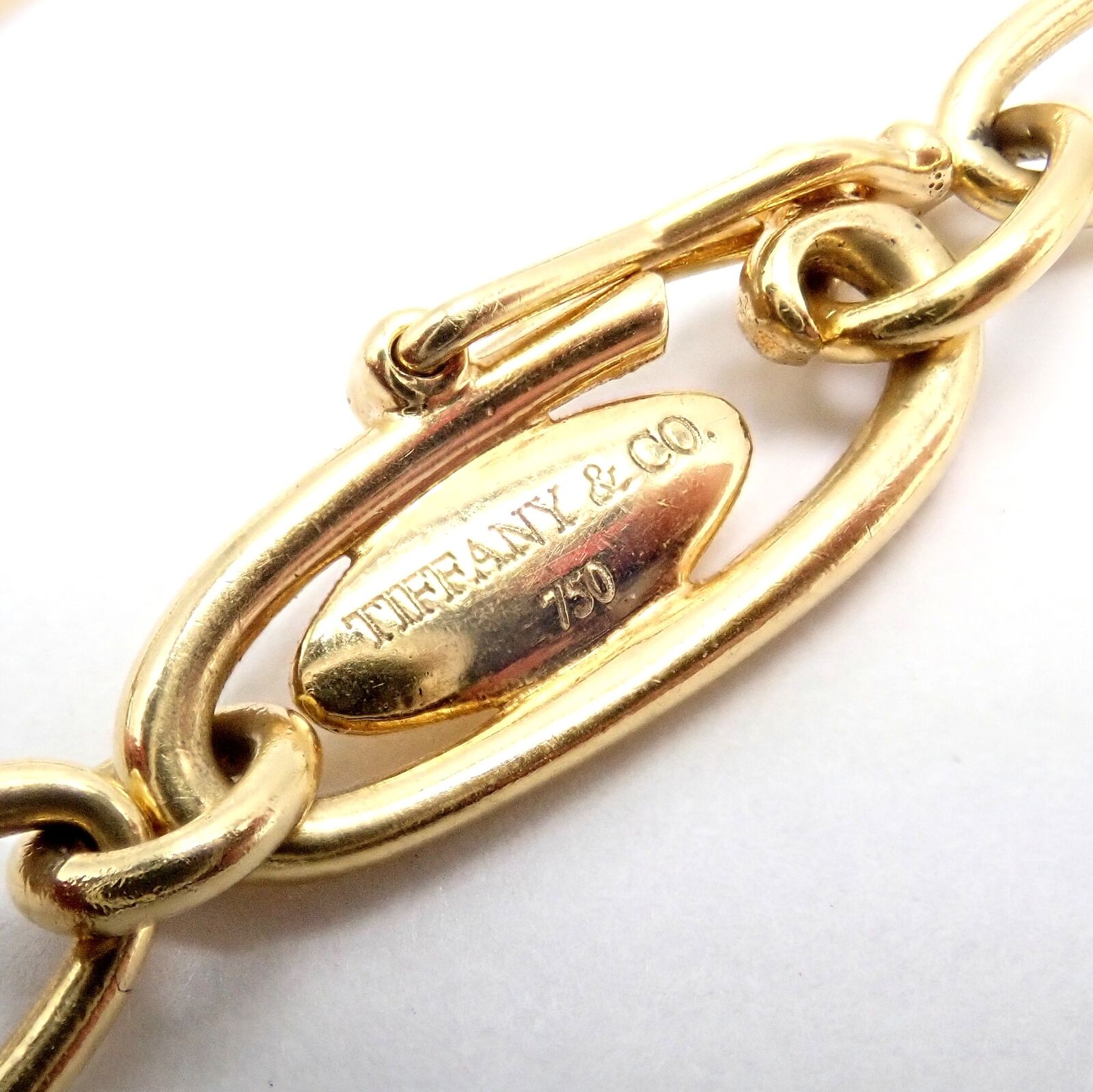 Authentic Tiffany & Co Peretti 18k Yellow Gold 30mm Disc Pendant Necklace - Elegant Jewelry Gift for Women, Perfect for Weddings, Anniversaries & Special Occasions