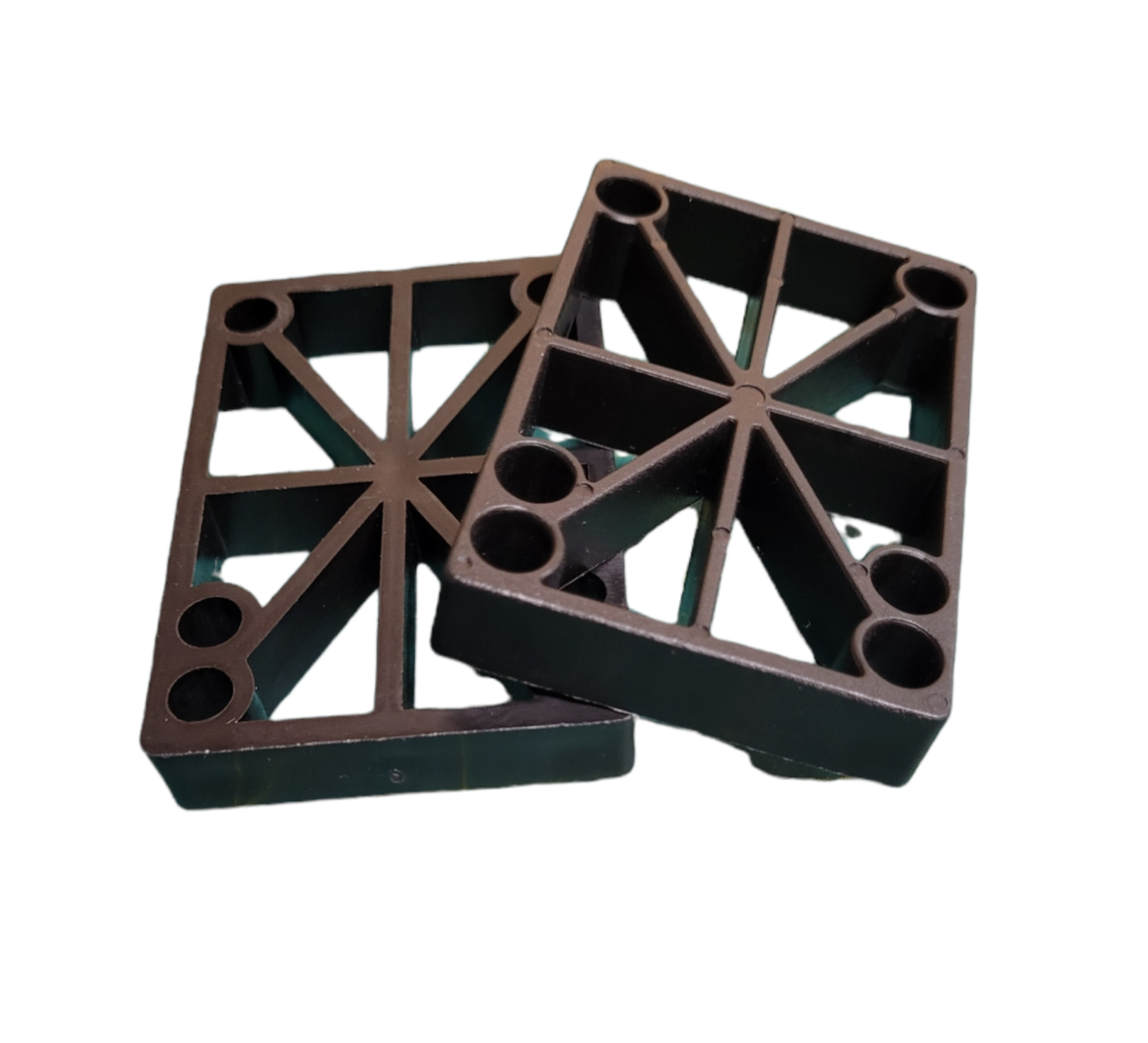 1/2 Inch Black Riser Pads with Hardware - Heavy Duty Furniture Leveling Pads for Chairs, Tables, and Cabinets - Perfect for Uneven Floors and Home Office Setup