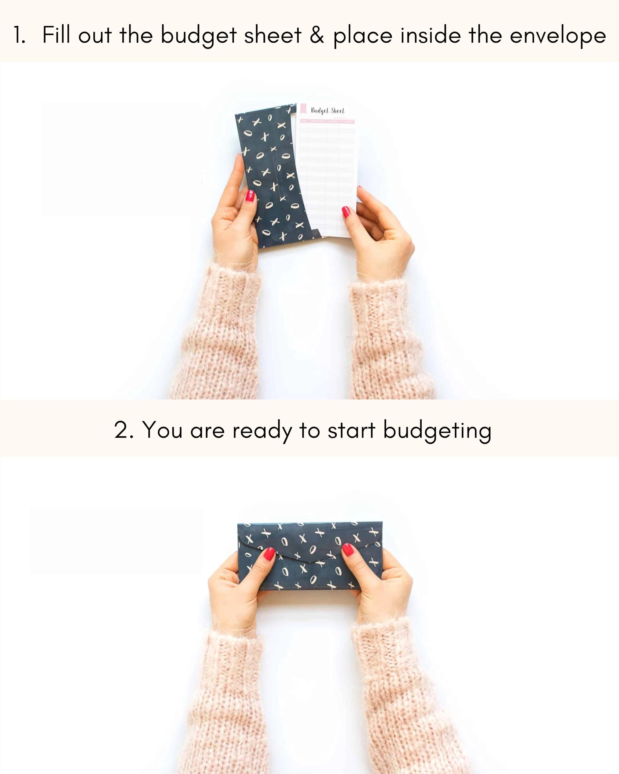 Lamare Cash Budget Envelopes System - 12 Pcs Money Saving Envelopes with Budget Sheets for Cash Budgeting & Financial Planning | Perfect for Groceries, Bills, and Savings Goals