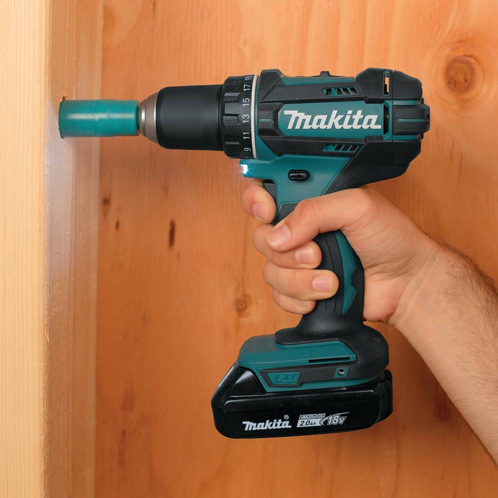 **Makita XFD10R 18V LXT® Lithium-Ion Cordless Drill Driver Kit with 2.0Ah Battery - Compact & Powerful for DIY, Woodworking, and Home Improvement Projects**