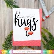 Waffle Flower Oversized Hugs Stamp Set - Send Paper Hugs When You Can't Be There - Perfect for Greeting Cards, Scrapbooking & DIY Crafts