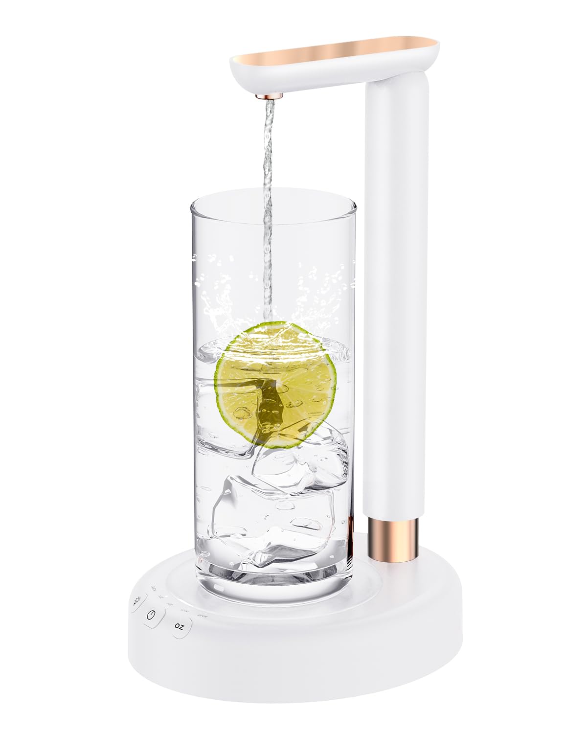 Nerveol 5 Gallon Electric Water Dispenser Pump - Portable Desktop Water Bottle Dispenser for Home, Office & Outdoor Use | USB Type-C Charging | Universal 1-5 Gallon Bottles | White    Perfect for: Home hydration stations, office break rooms, camping trips, RV travel, and emergency preparedness kits.
