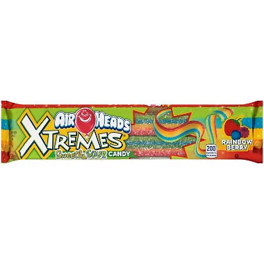 Airheads Xtremes Sour Belts Candy - 2 oz Bags, 18 Count (Pack of 4) - Tangy Fruit Flavored Chewy Candy for Parties, Movie Nights & Snacking