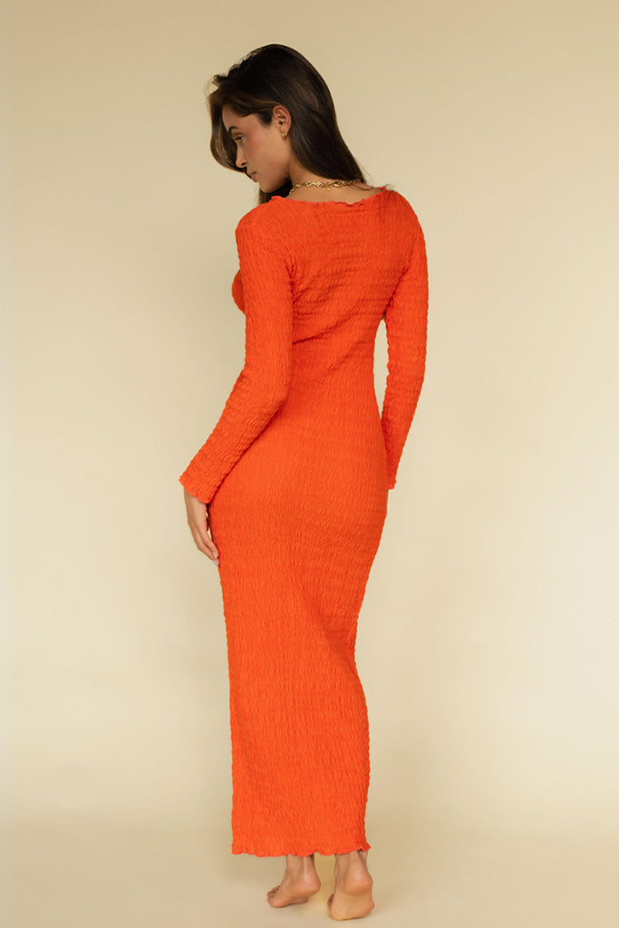 Montce Solidad Women's Tangerine Dress - Elegant Casual Summer Dress for Beach, Party & Everyday Wear