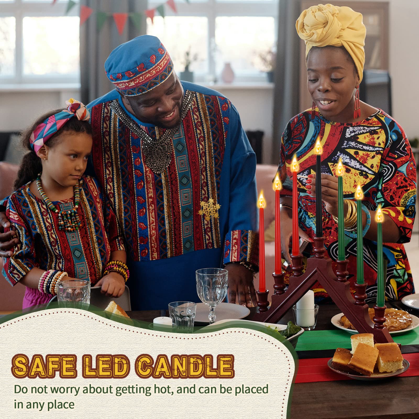 12 LED Dripless Flameless Candles for Halloween, Christmas, Weddings