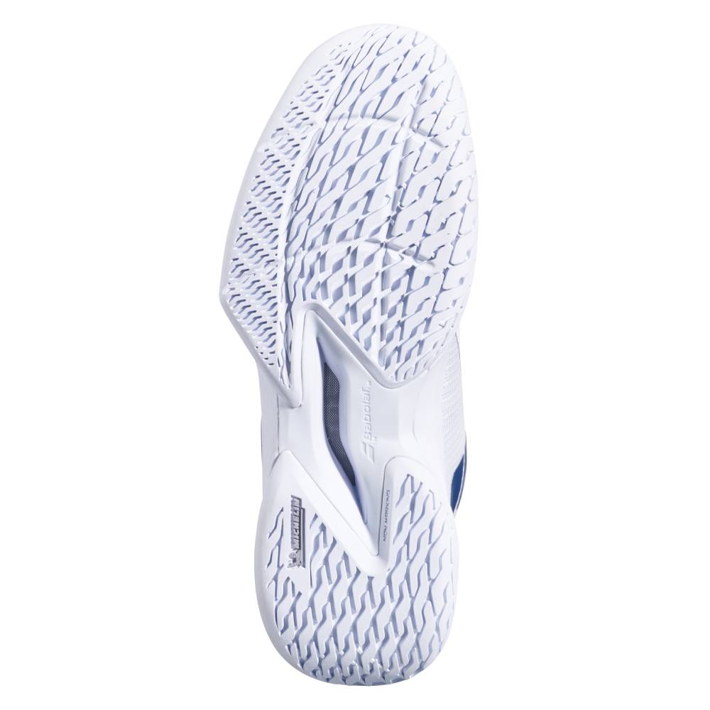 Babolat Jet Tere 2 AC Wimbledon Women's Tennis Shoes - White & Navy - Lightweight Performance Court Shoes for Women - Perfect for Tennis Matches & Training Sessions