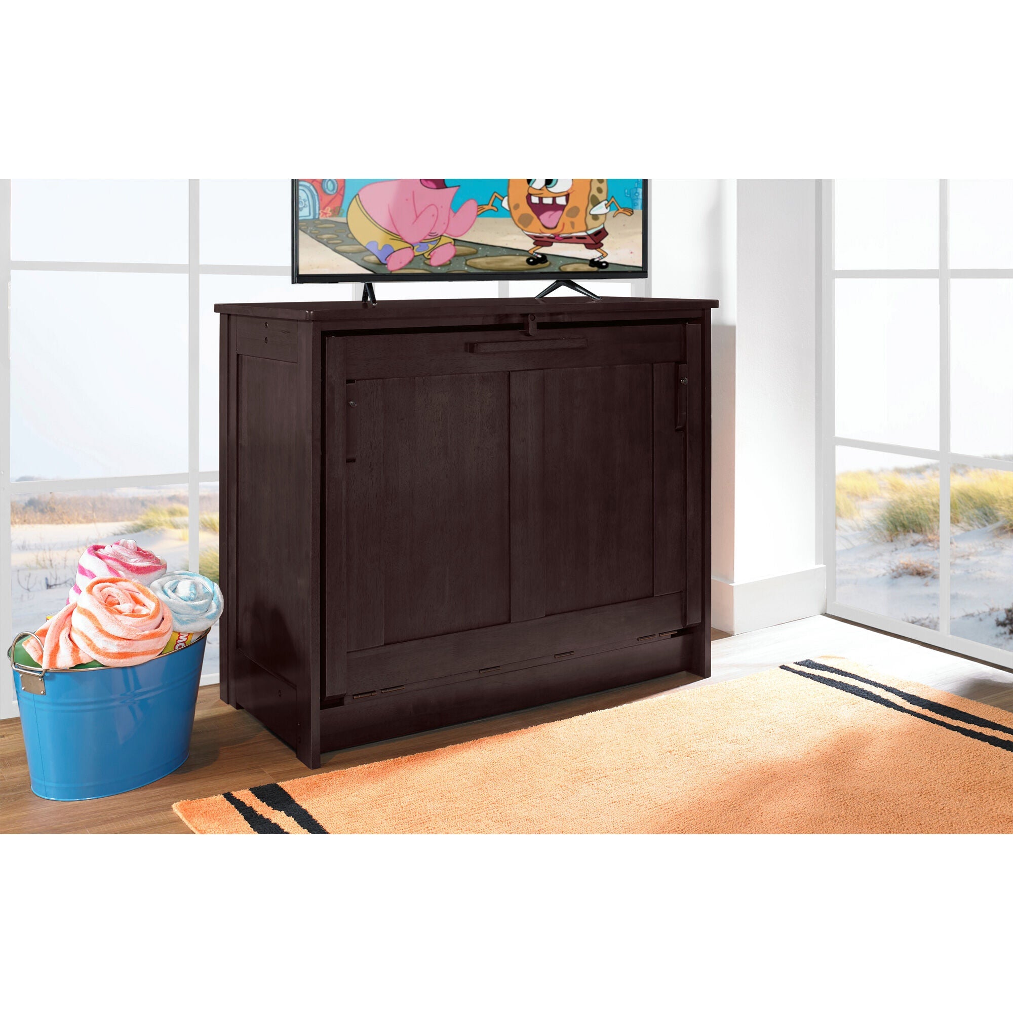 Orion Cabinet Bed - Space Saving Queen Size Murphy Bed with Storage | Perfect for Small Apartments, Guest Rooms & Studio Living
