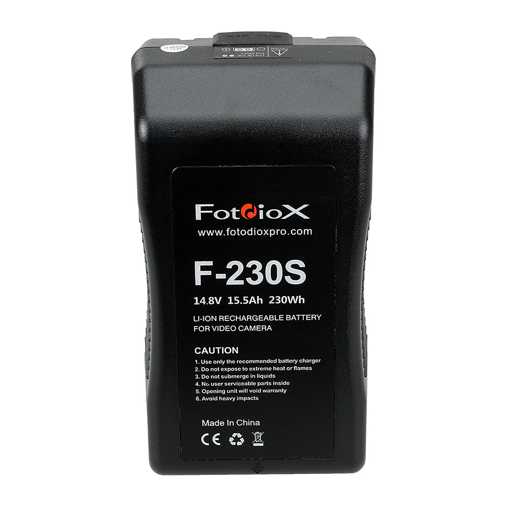Fotodiox Dual Position 14.8V V Mount Battery Charger Kit with 2 Li-Ion Batteries - Power Supply Stand with XLR DC Output for Fotodiox Pro, FlapJack & Factor Series LED Lights - Perfect for Studio Lighting & On-Location Video Production
