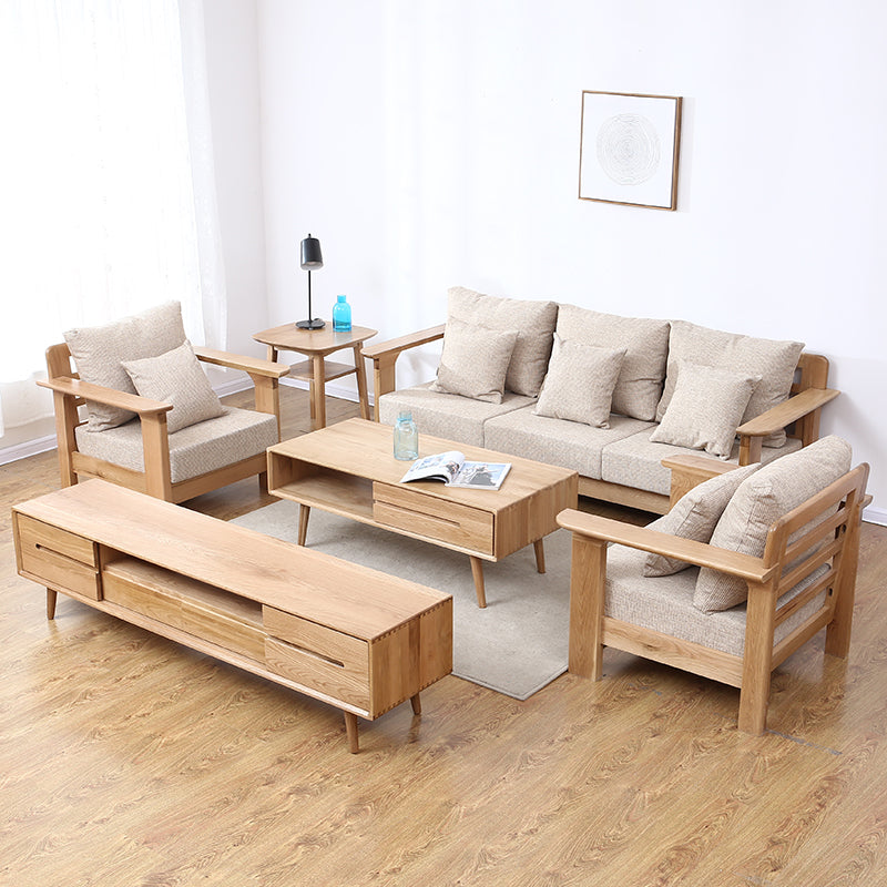 BENTLEY Nordic Modern Solid Wood Sofa - Elegant and Durable Living Room Furniture for Home Decor & Comfortable Seating