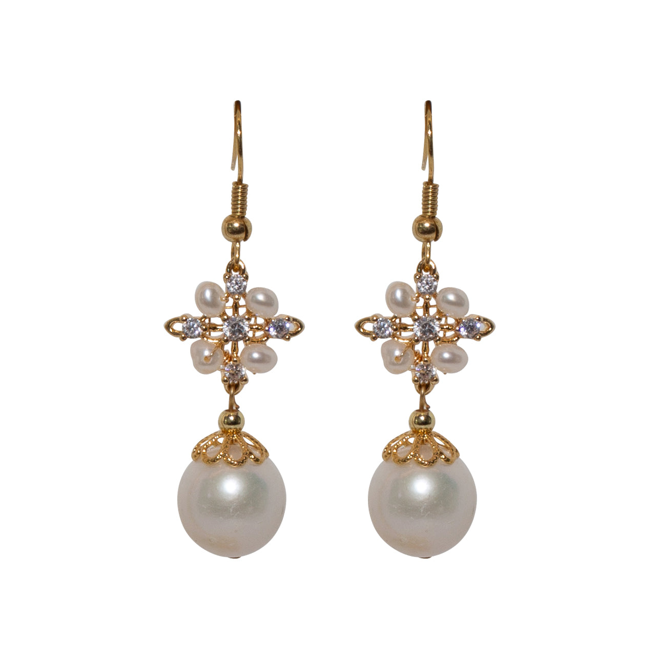 Elegant Pearl Earrings with Chandelier Design - Perfect for Weddings, Parties & Special Occasions