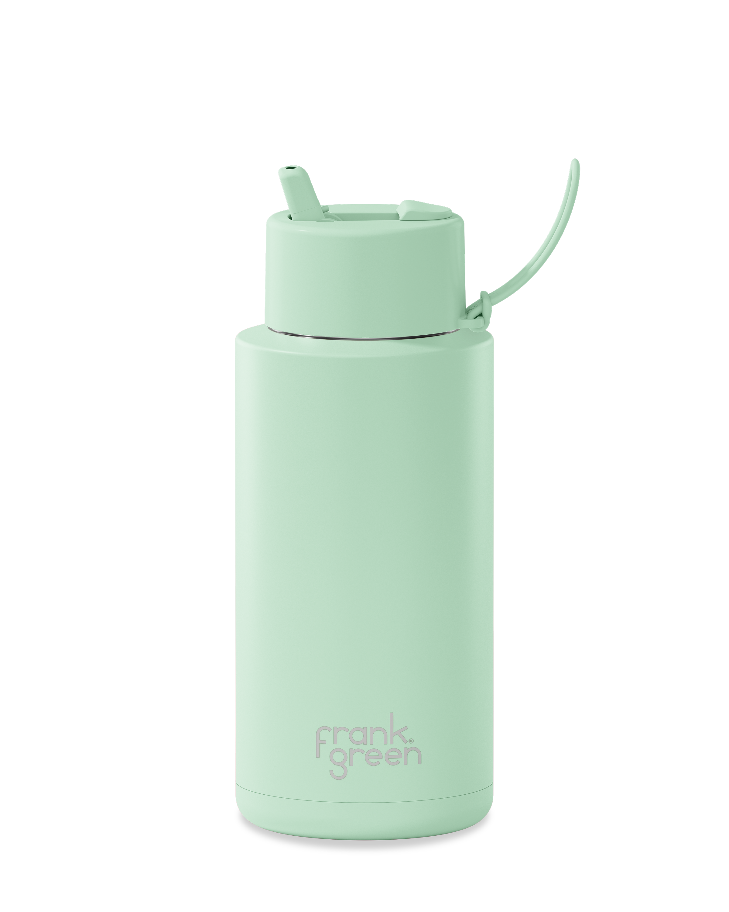Eco-Friendly Ceramic Reusable Water Bottle 34oz (1000ml) - Mint Gelato Color | Perfect for Gym, Office & Outdoor Activities