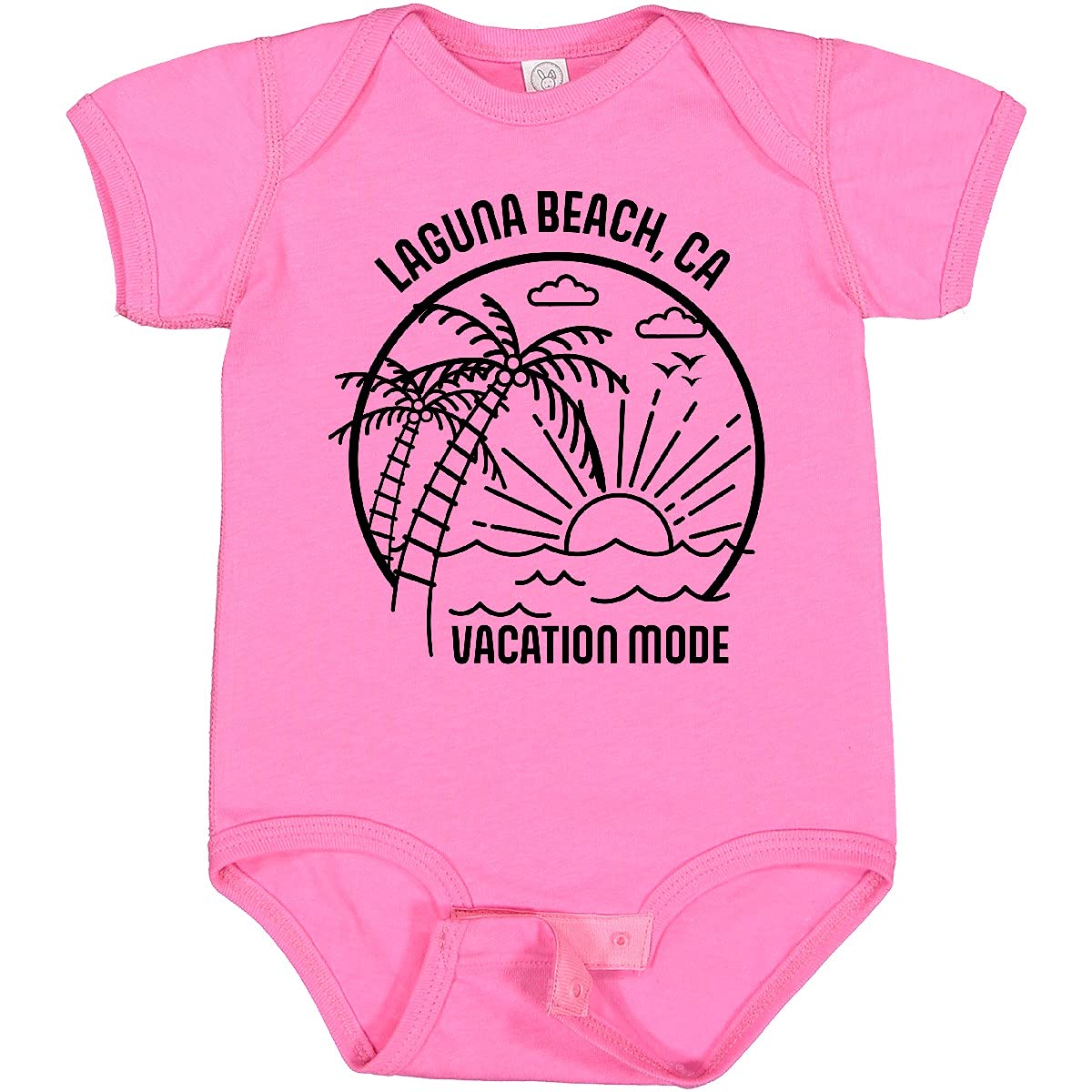 Inktastic Summer Vacation Mode Laguna Beach California Baby Bodysuit - Cute Infant Onesie for Beach Trips & Family Vacations - Perfect Gift for Newborns & Toddlers