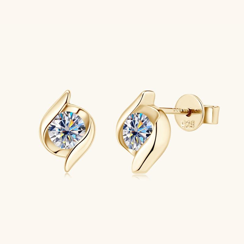 Grace Premium Moissanite Stud Earrings for Women - 1.5ct Round Cut 925 Sterling Silver Earrings - Perfect for Wedding, Anniversary & Everyday Wear