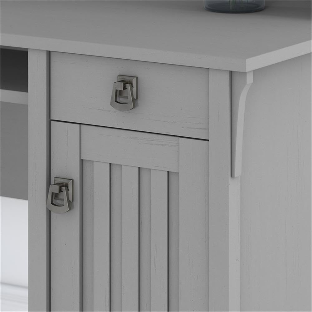 Atlin Designs L-Shaped Desk with Storage in Cape Cod Gray - Modern Home Office Furniture for Small Spaces, Gaming & Study