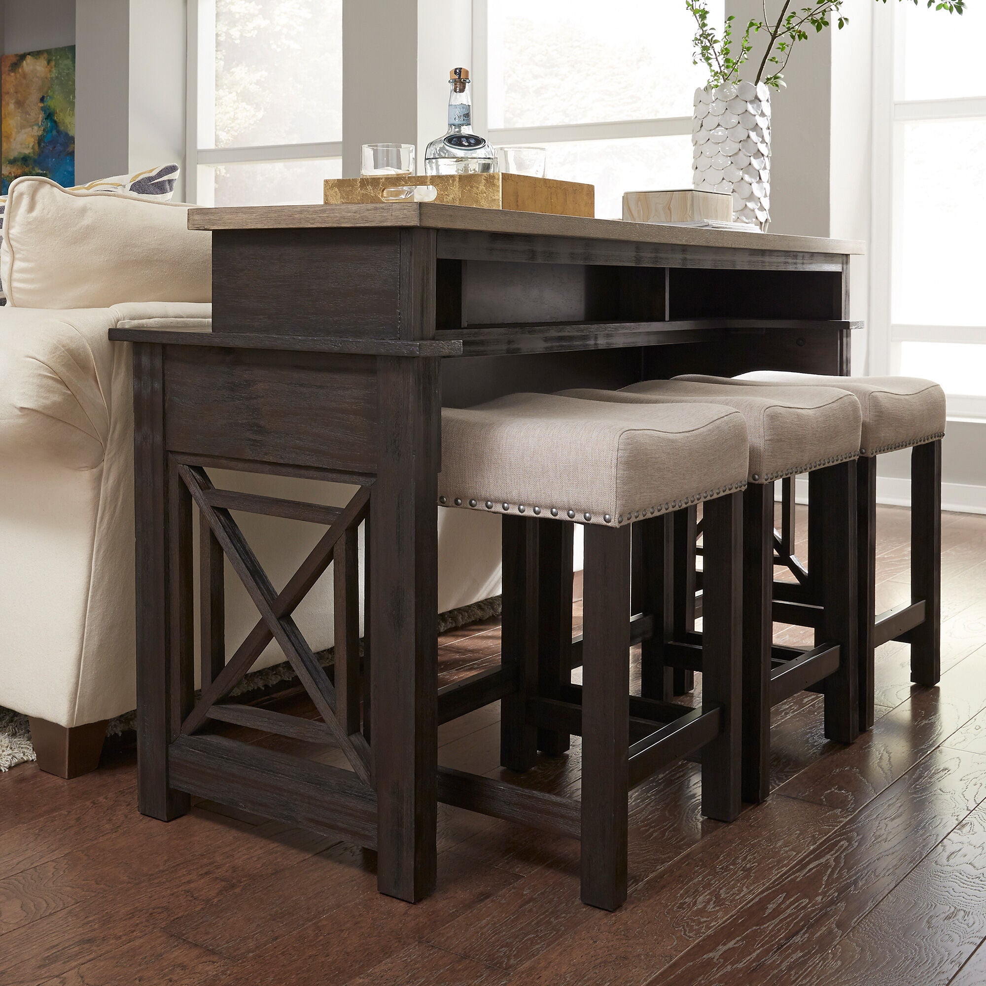Heatherbrook Console Table - Entryway Sofa Table with Storage Shelf | Modern Hallway Furniture for Home Decor & Organization