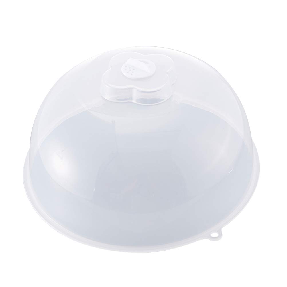 Large Transparent Microwave Splatter Cover – BPA-Free Plastic Food Cover for Kitchen, Round Plate Lid to Prevent Mess & Dust – Ideal for Reheating, Cooking & Meal Prep