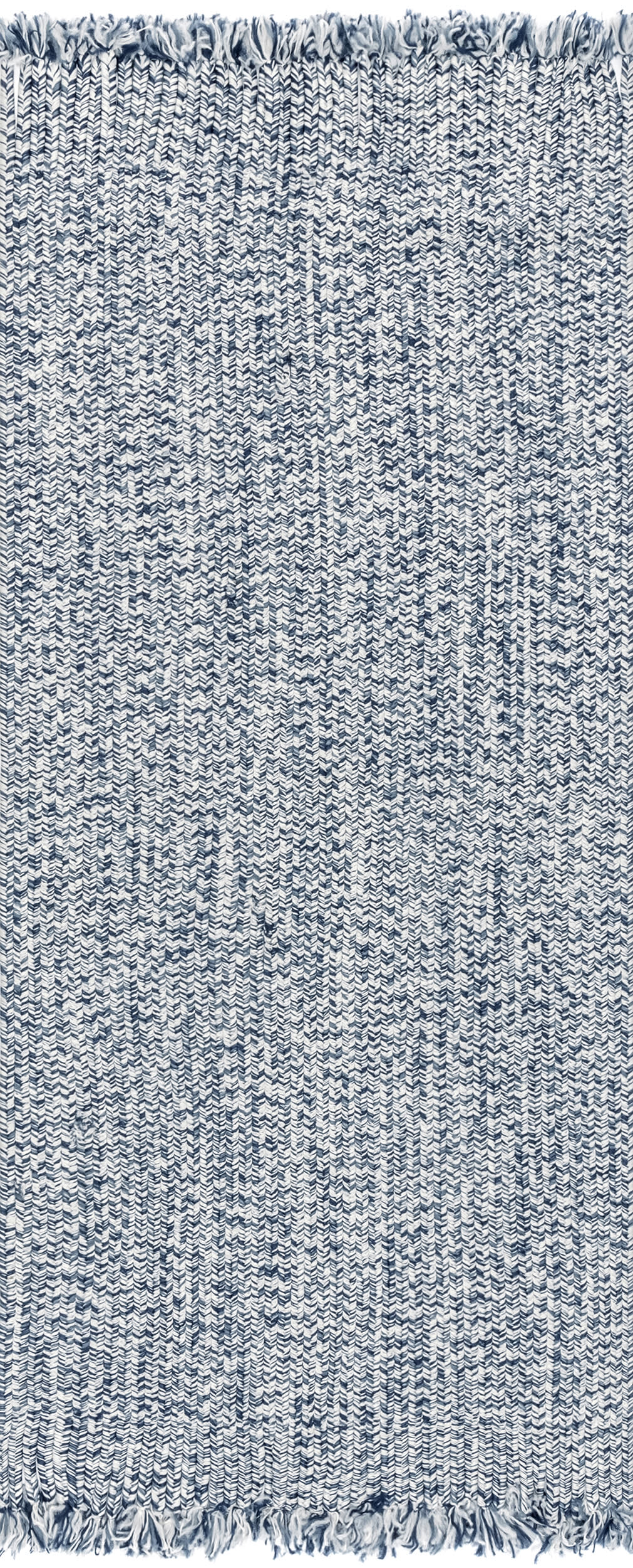 Ashen Braided Tassel Indoor/Outdoor Area Rug - Soft Blue Bohemian Style Floor Mat for Living Room, Bedroom, Patio & Deck Decor