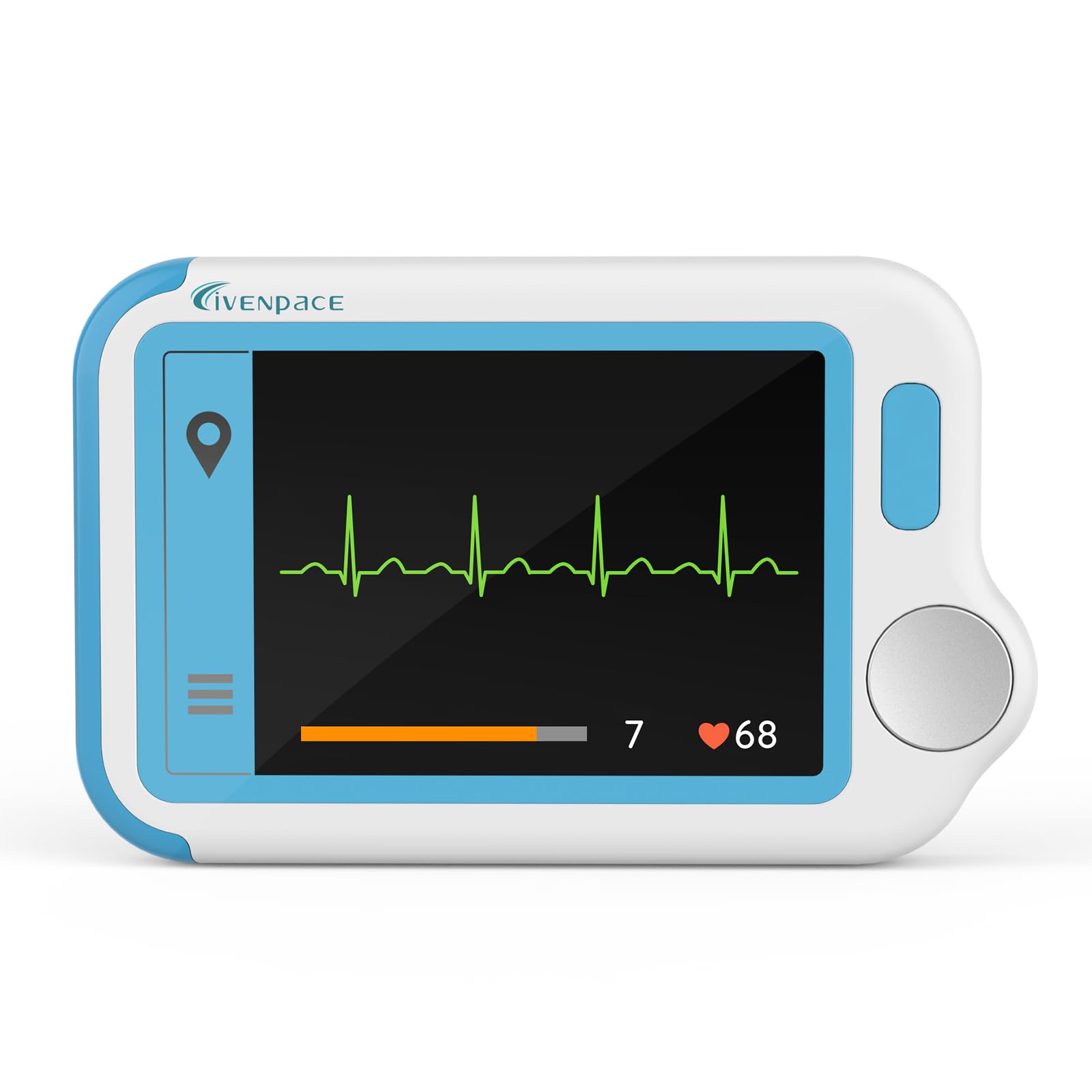 Portable Heart Rate Monitor with Electrode Pads - Home & Professional EKG Device for Heart Health Tracking, Compatible with Smartphone & PC - Ideal for Home Use, Fitness Training & Medical Monitoring