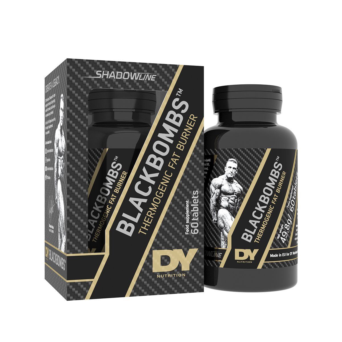 DY Nutrition Black Bombs Fat Burner Supplement - 60 Capsules for Weight Loss & Metabolism Boost | Unflavored | Supports Energy & Focus for Workouts & Active Lifestyle