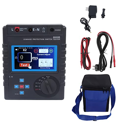 5-1000mA Current Leakage Protector Tester with 16 Testing Levels | 3 Phase Leakage Detector Meter | Auto Shutdown Function | Perfect for Electrical Safety Testing in Homes, Factories & Laboratories