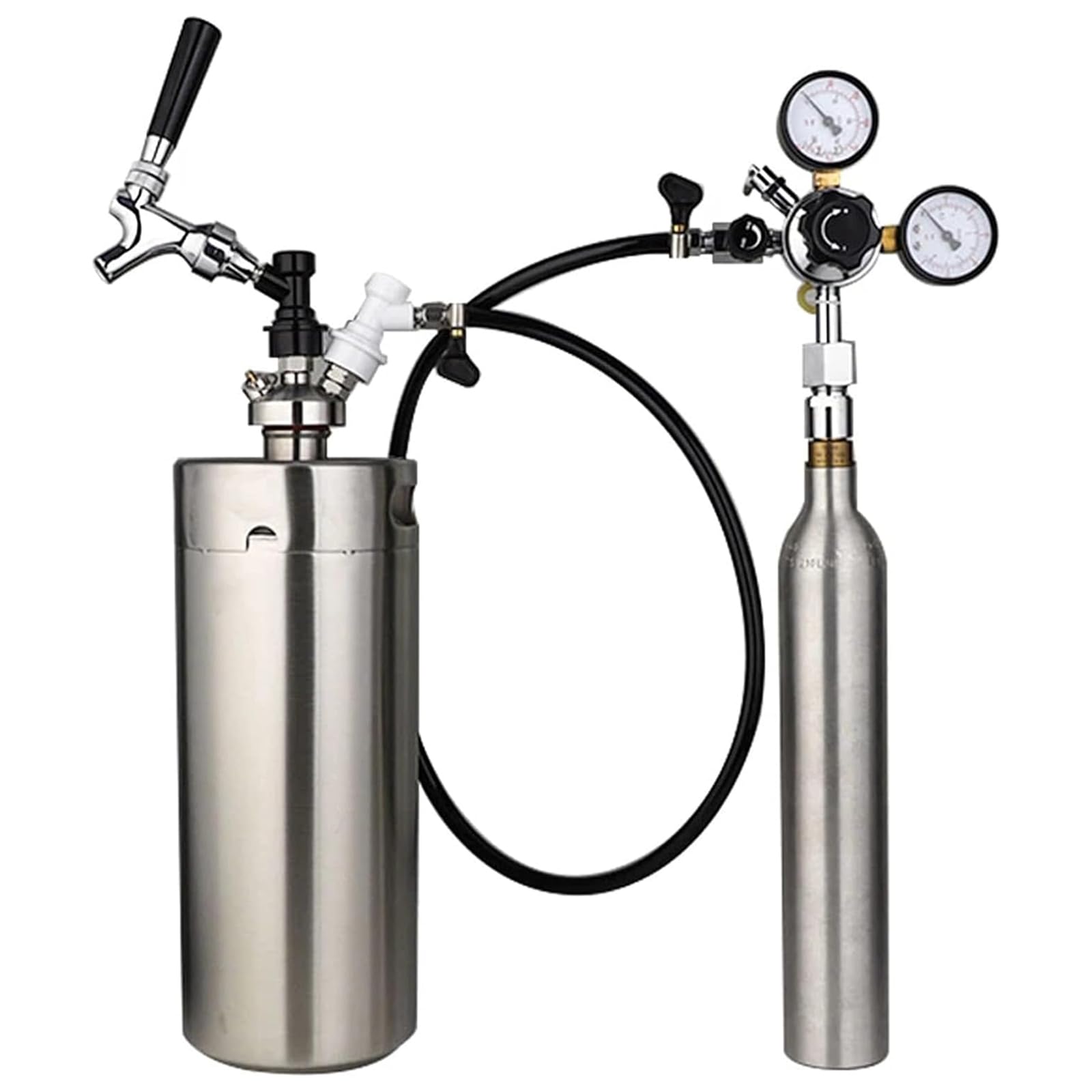 Home Brew Beer CO2 Regulator with Pressure Relief Valve, 5/16