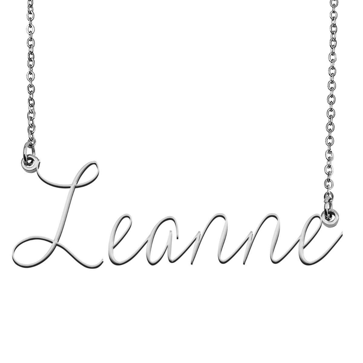 Custom Leanne Name Necklace - Personalized Name Plate Jewelry for Women | Birthday Gift for Her, Anniversary Present, Mother's Day Jewelry | Perfect for Everyday Wear, Date Nights & Special Occasions