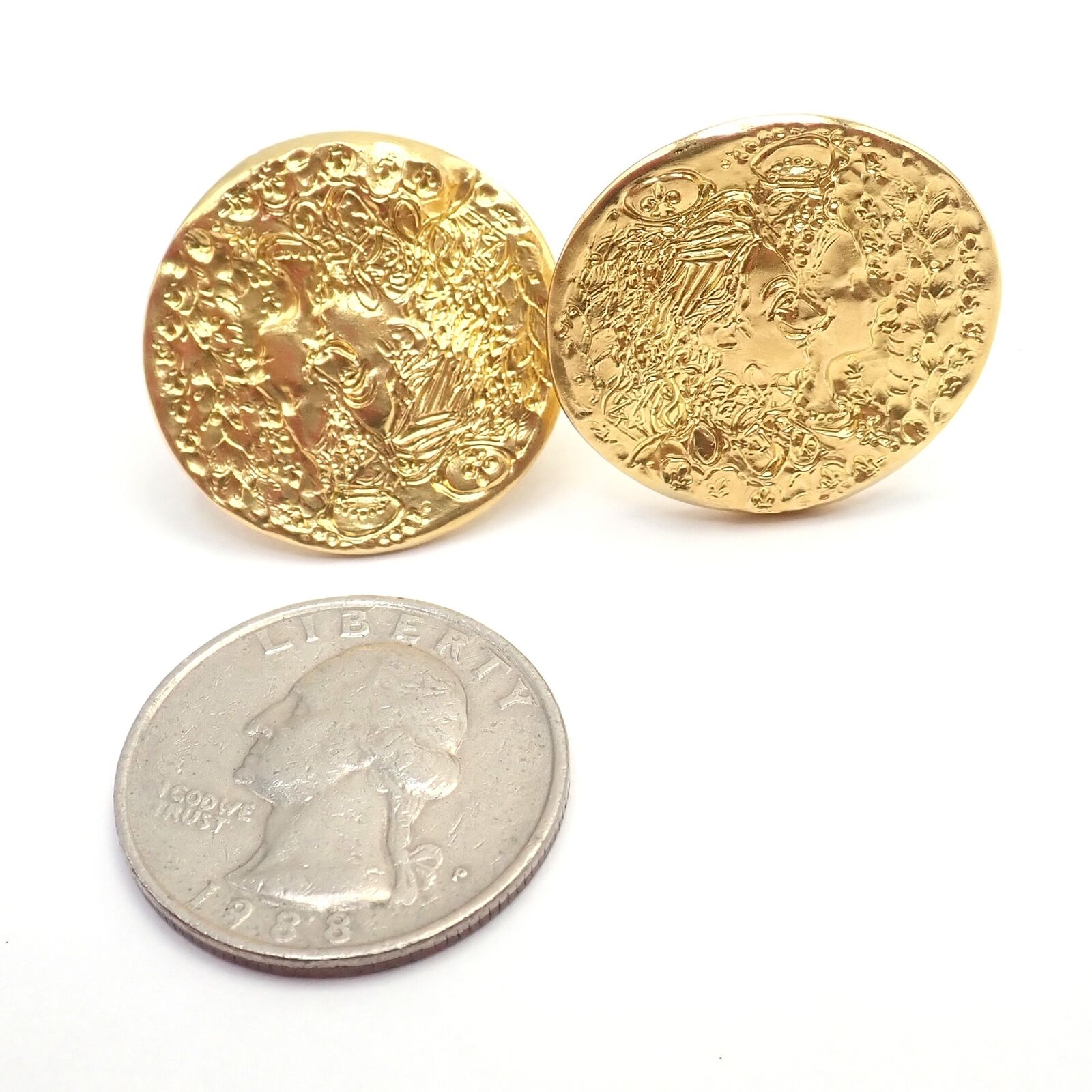 Authentic Salvador Dali D'or for Piaget 18k & 22k Yellow Gold Cufflinks - Luxury Men's Jewelry for Formal Events & Business Attire