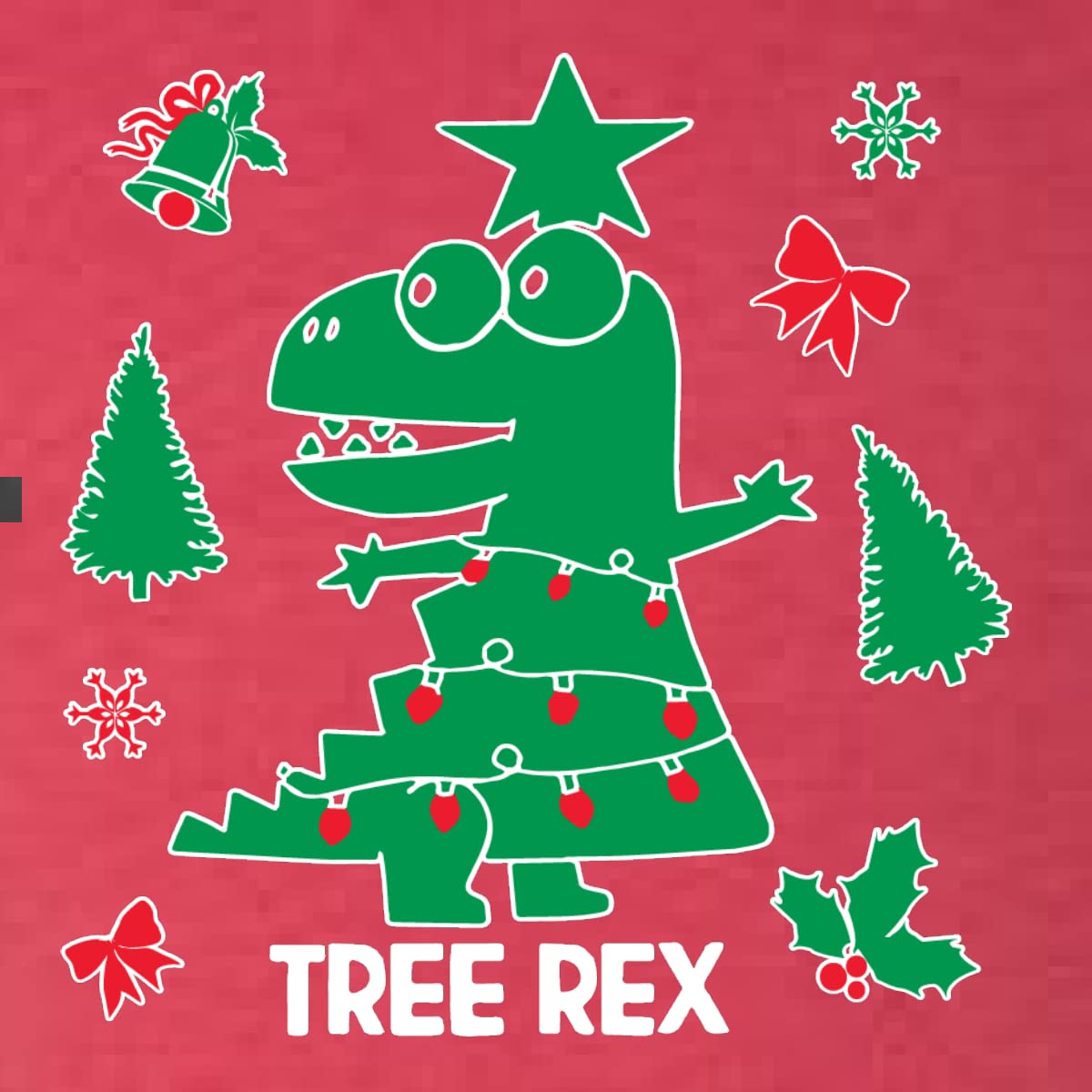 Trex Tree Rex Christmas Tri-Blend Racerback Tank Top - Festive Dinosaur Holiday Shirt for Women & Men - Perfect for Christmas Parties & Family Gatherings