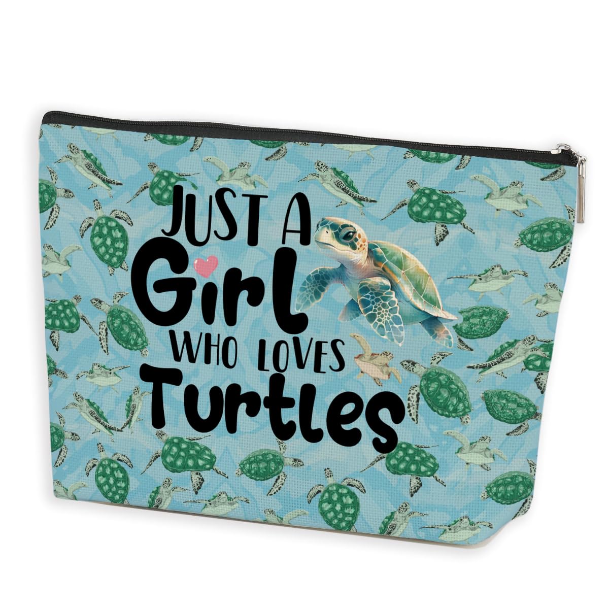 Sea Turtle Makeup Bag for Women - Cute Cosmetic & Toiletry Travel Bag - Perfect Gift for Animal Lovers, Sisters, Friends - Birthday, Graduation, Friendship Present - Ideal for Travel, Beach Trips & Daily Use