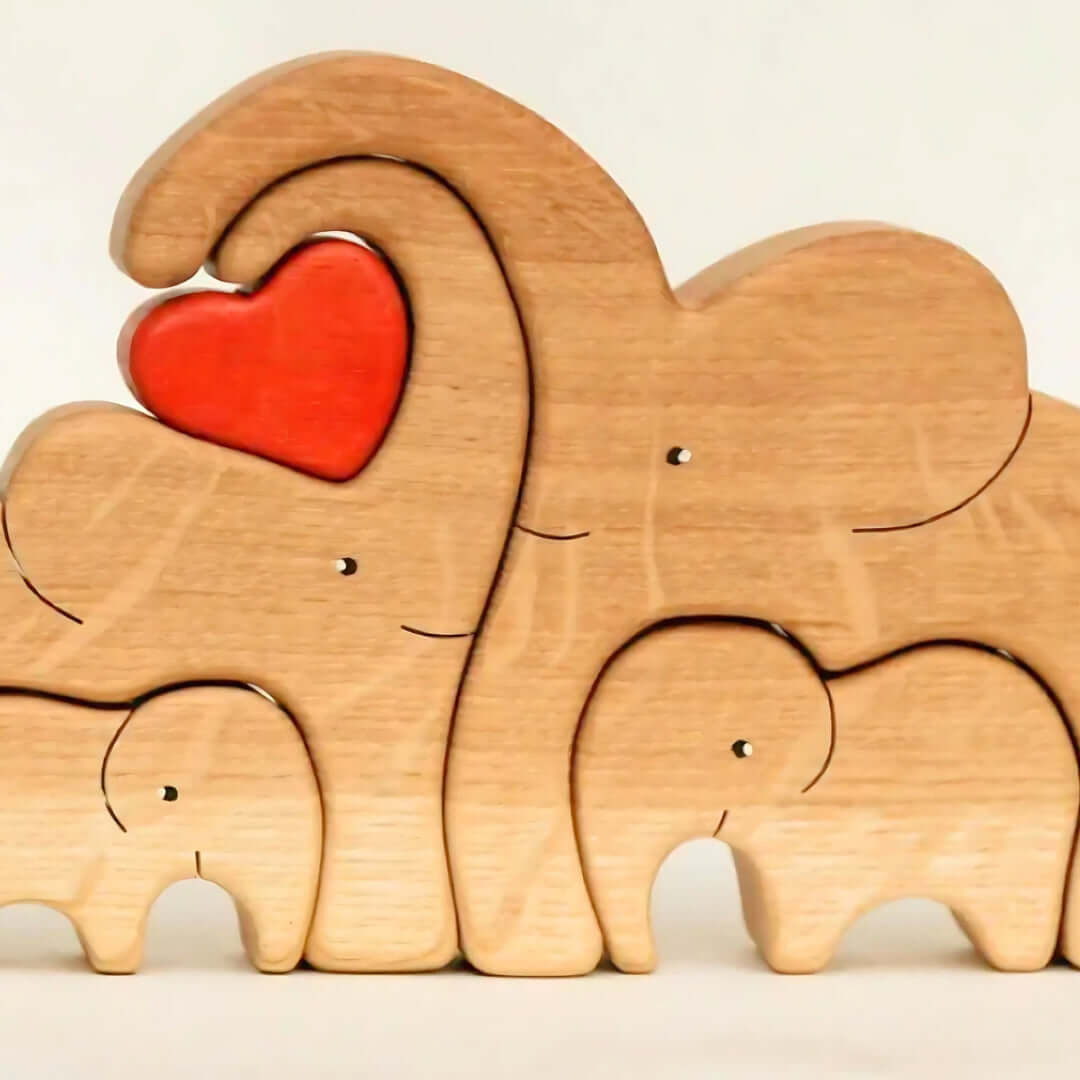 Personalized Wooden Bear Family Name Puzzle - Custom Engraved Gift for Kids & Toddlers | Unique Baby Shower, Birthday & Christmas Present | A5432