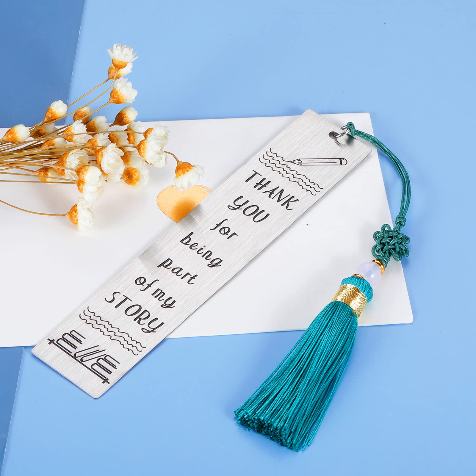 Teacher Appreciation Gifts - Metal Bookmark for Graduation, Christmas & Birthdays - Perfect for Women, Professors & Book Lovers