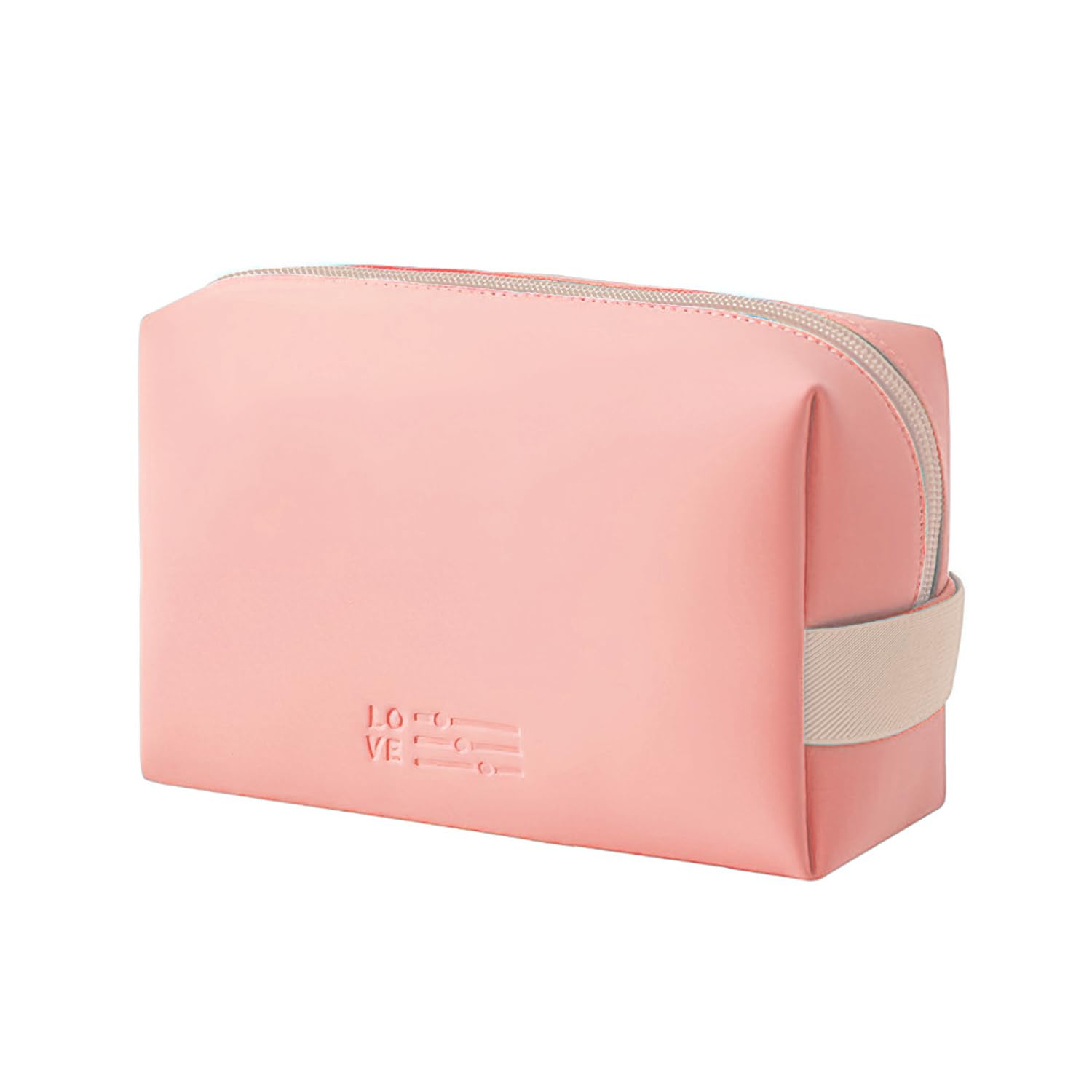 Travel Makeup Bag for Women - Small Peach Cosmetic Organizer Pouch (16.5x7x11.5cm) | Perfect for Toiletries, Makeup Storage & Travel Essentials | Ideal for Vacation, Gym, Business Trips & Daily Use