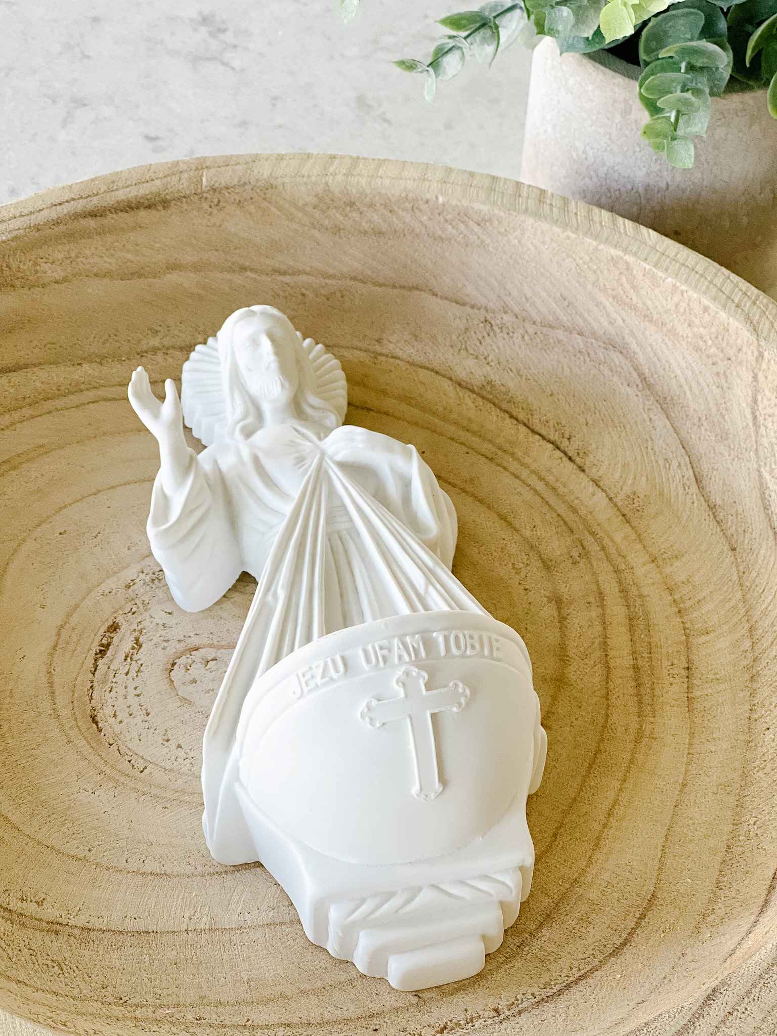 Divine Mercy Holy Water Font - Religious Home Altar Decor for Catholic Prayer & Blessings - Perfect for Home, Church, and Sacred Spaces