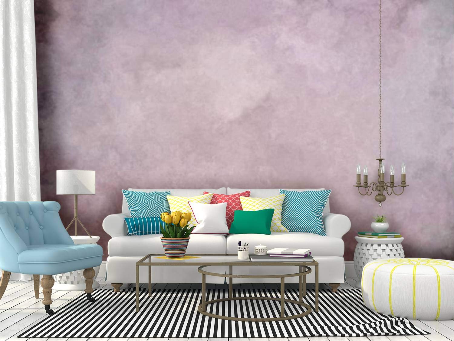 RECETHROWS Grunge Marble Peel and Stick Wallpaper - Self-Adhesive Vinyl Wall Mural with Art Texture, Large Removable Wall Sticker for Home Decor (Perfect for Living Room, Bedroom, Kitchen Backsplash & Office Accent Wall)