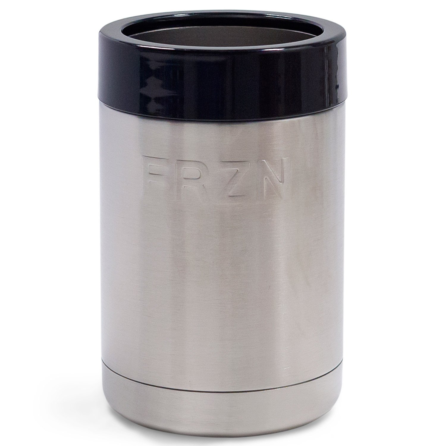 FRZN Double Walled Vacuum Insulated Stainless Steel Can Cooler - 12 oz Beer Soda Can Holder for Camping, BBQs & Outdoor Parties