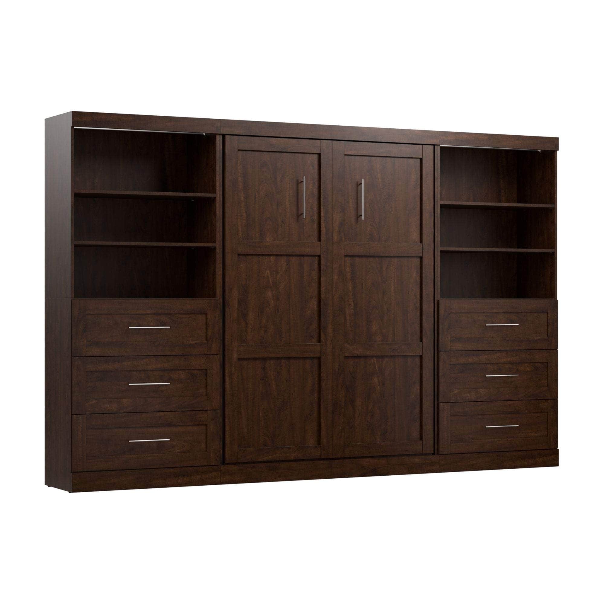 Pur Full Murphy Wall Bed with 2 Storage Units & Drawers (131