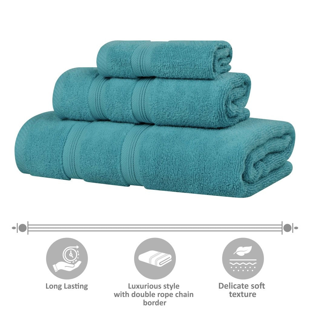 Premium Smart Dry Zero Twist Cotton 9-Piece Towel Set - Ultra Soft & Absorbent Bath Towels, Hand Towels & Washcloths for Spa, Bathroom & Luxury Home Use