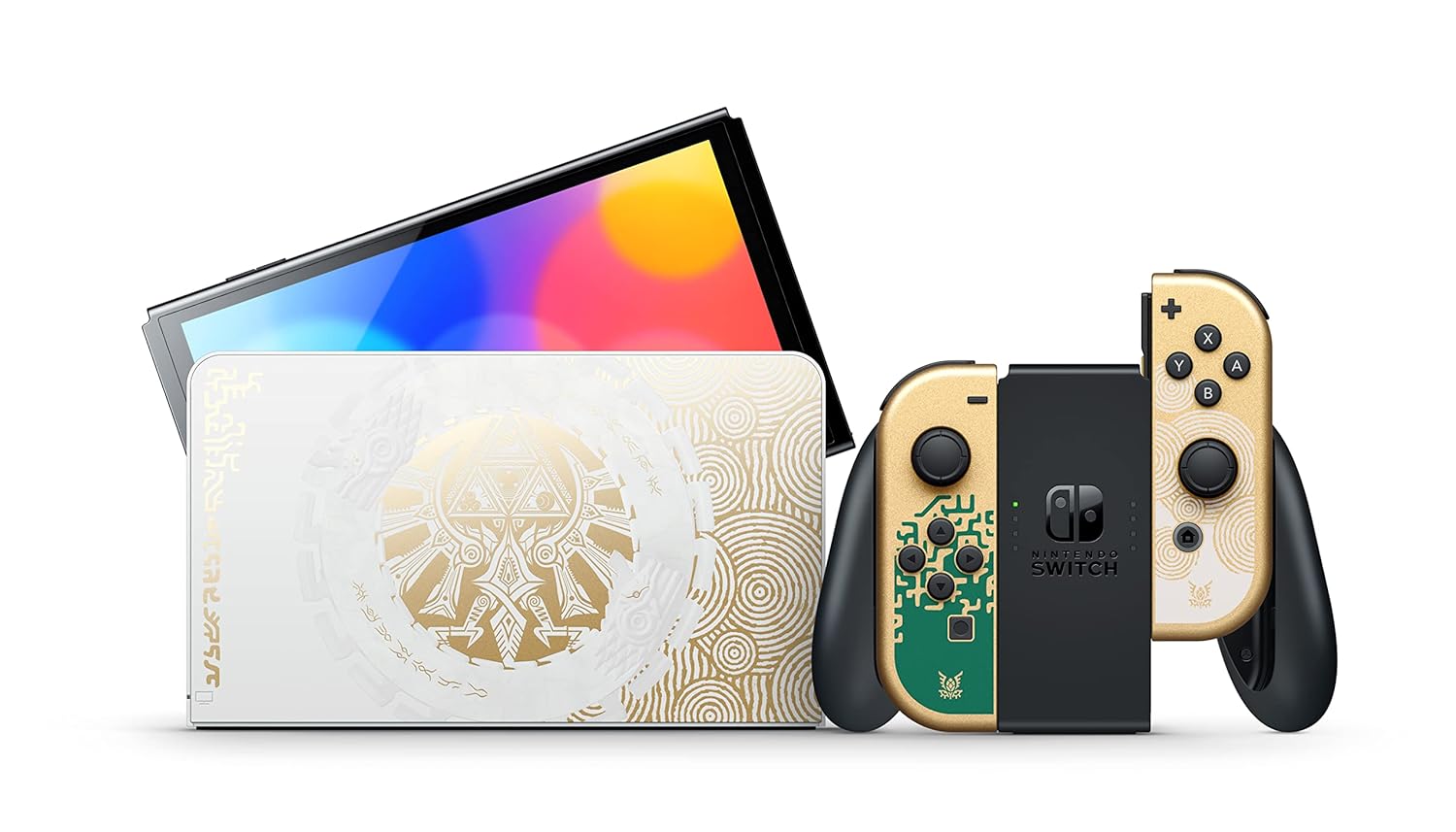 Nintendo Switch OLED Limited Edition - The Legend of Zelda: Tears of the Kingdom Bundle | Gaming Console with Exclusive Zelda Design | Perfect for Home Entertainment & Travel Gaming