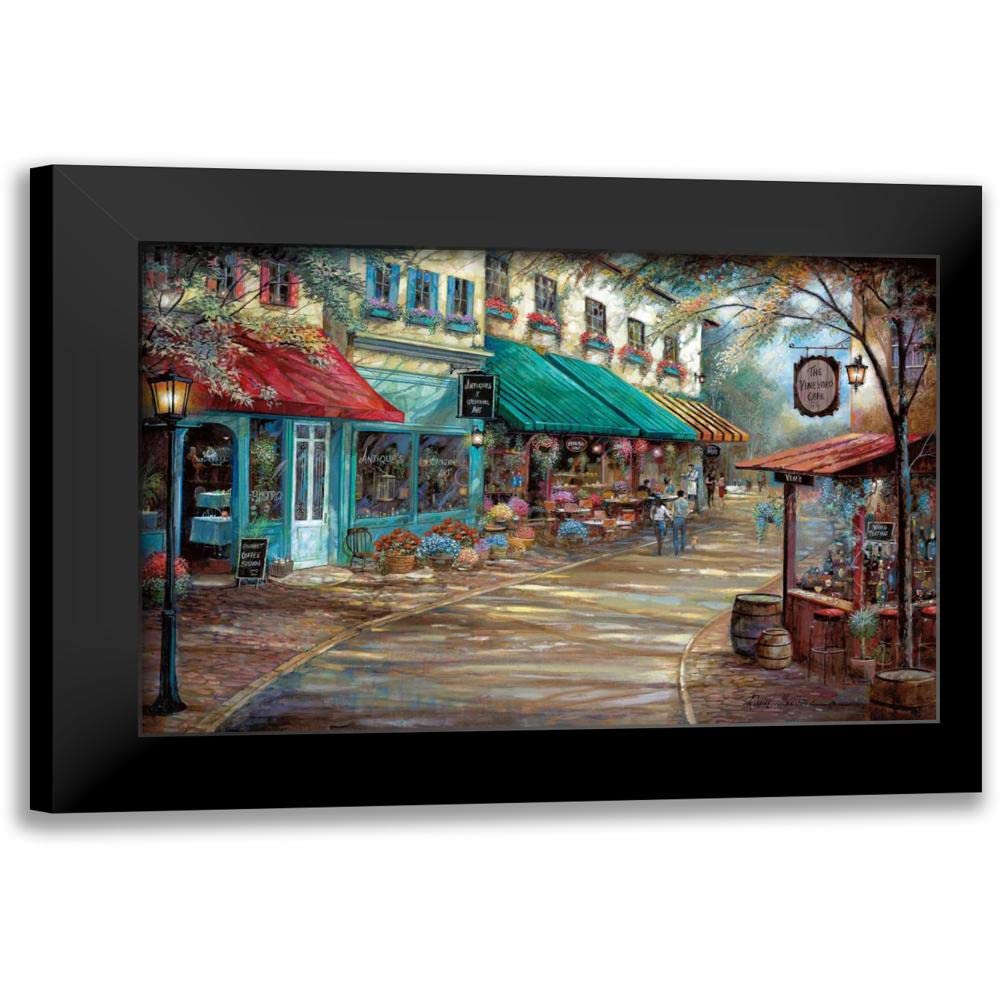 Manning & Ruane 18x13 Black Modern Framed Art Print - Romantic Interlude Wall Decor for Living Room, Bedroom & Office | Contemporary Home Artwork