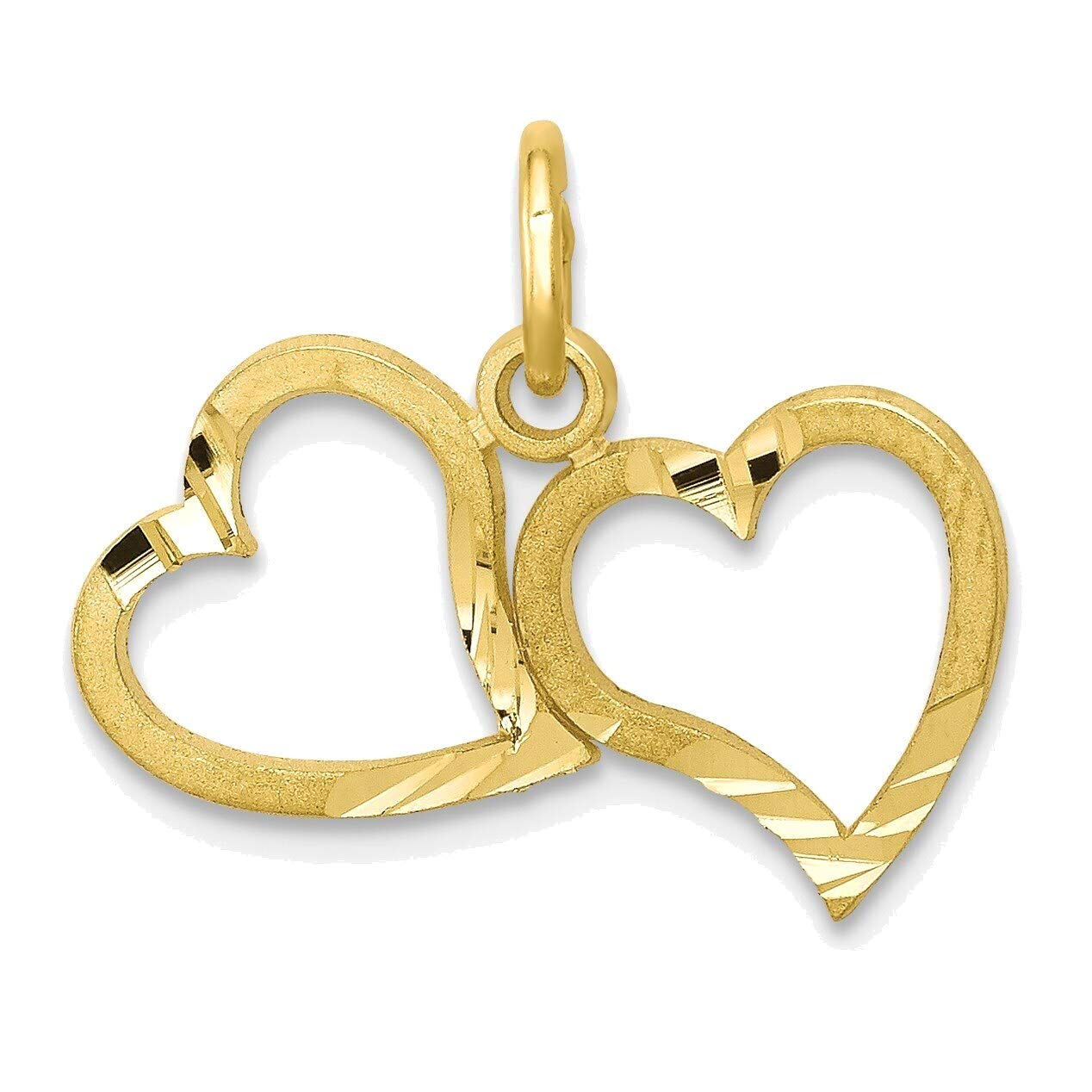 10K Yellow Gold Heart Charm Jewelry - Perfect for Gifts & Anniversaries