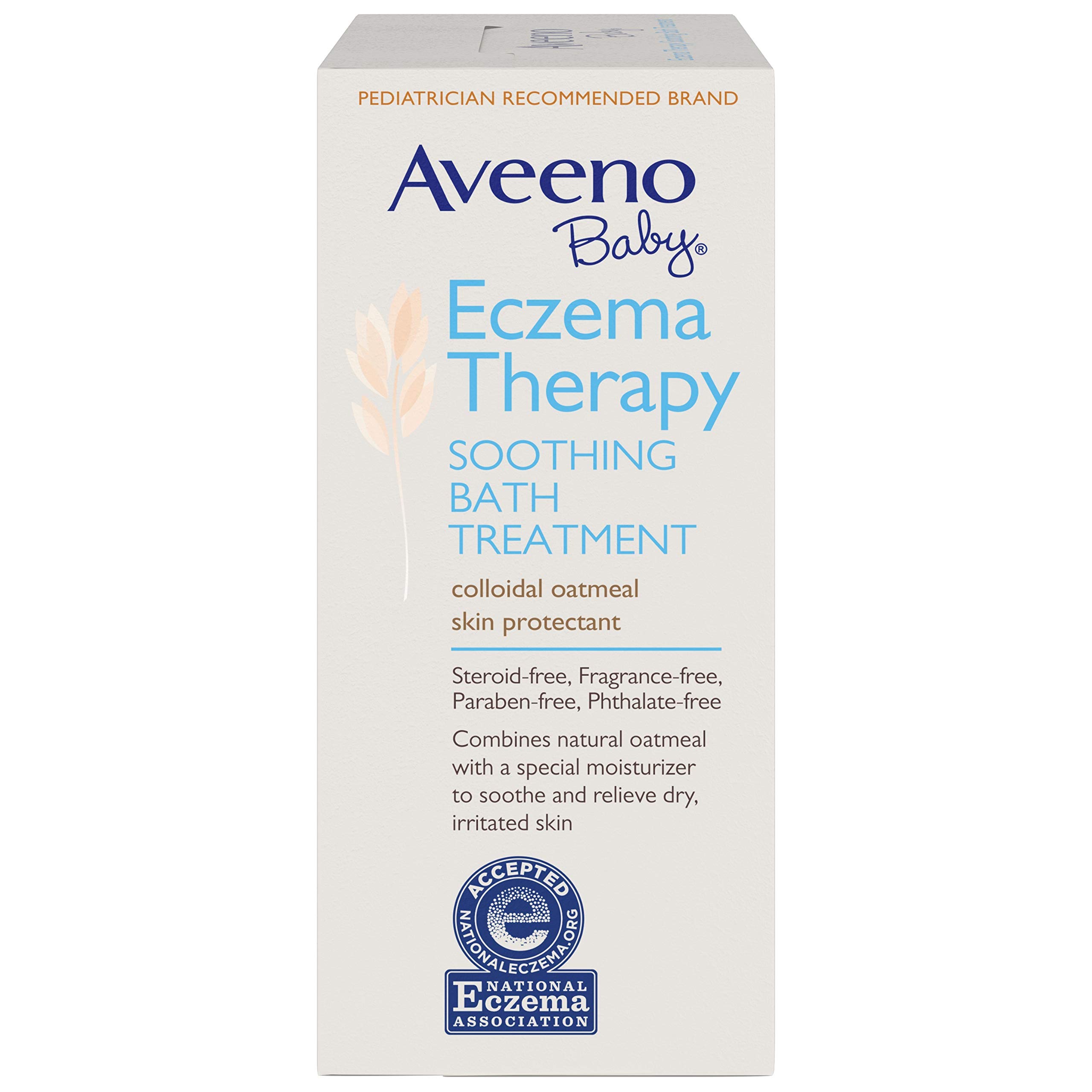 Aveeno Baby Eczema Therapy Moisturizing Soothing Bath Treatment for Babies - 5 Count Pack - Gentle Relief for Dry, Itchy Skin - Perfect for Nighttime Baths & Sensitive Skin Care