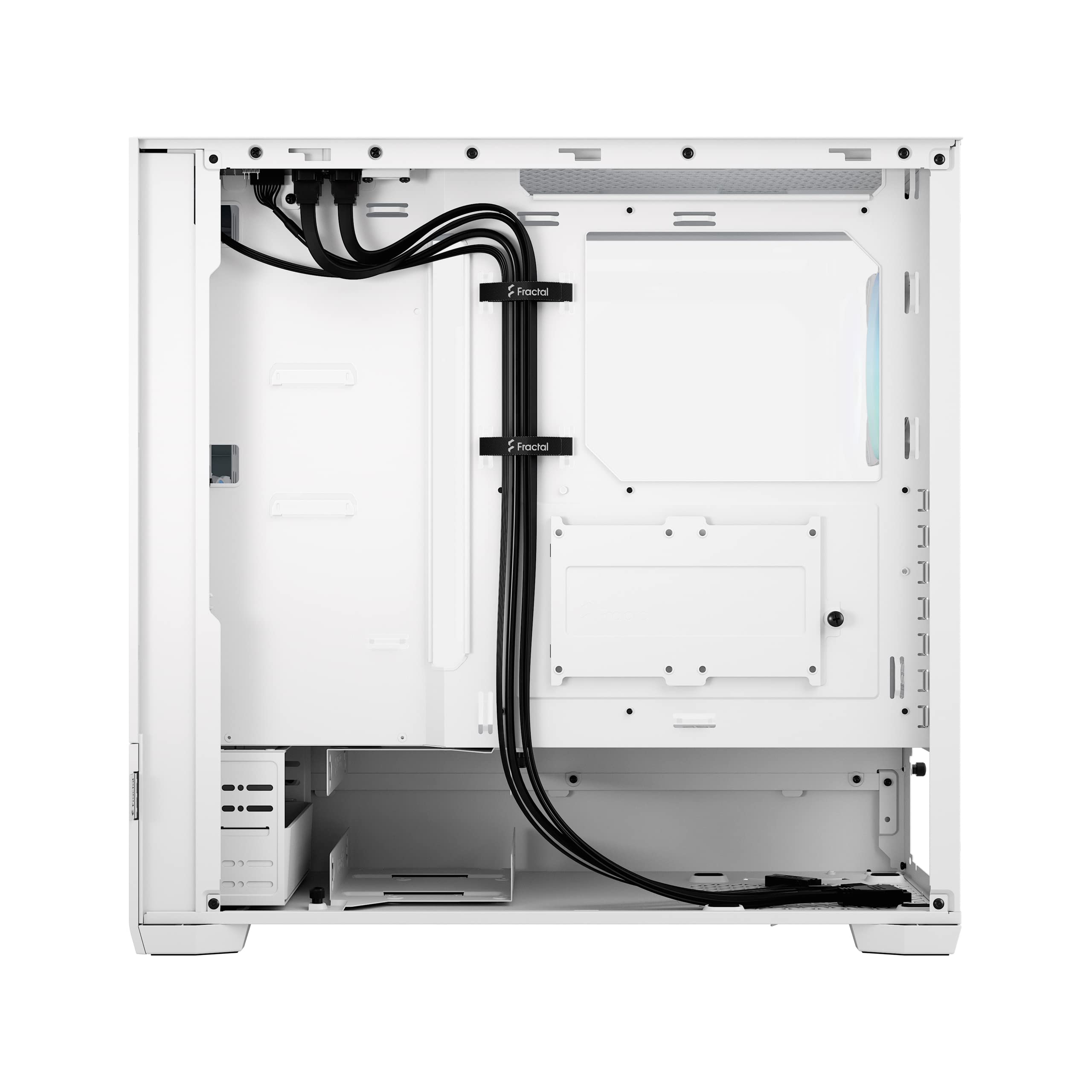 Fractal Design Pop Air RGB White Mid Tower PC Case - Tempered Glass Side Panel, Clear Tint, High Airflow - Perfect for Gaming Rigs & Workstation Builds