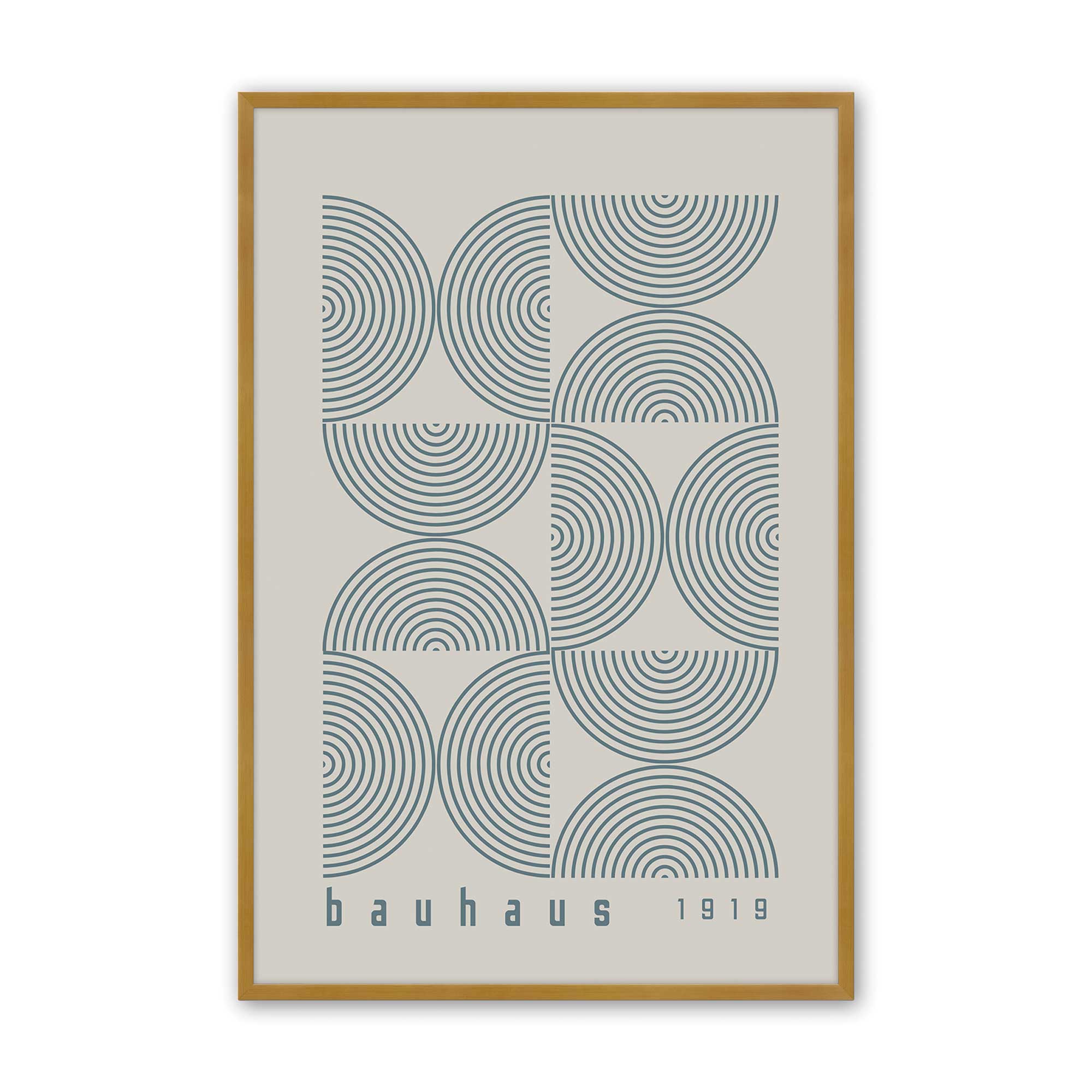 Bauhaus Flow and Composition in Storm Blue - Set of 2 Art Prints for Modern Home & Office Decor